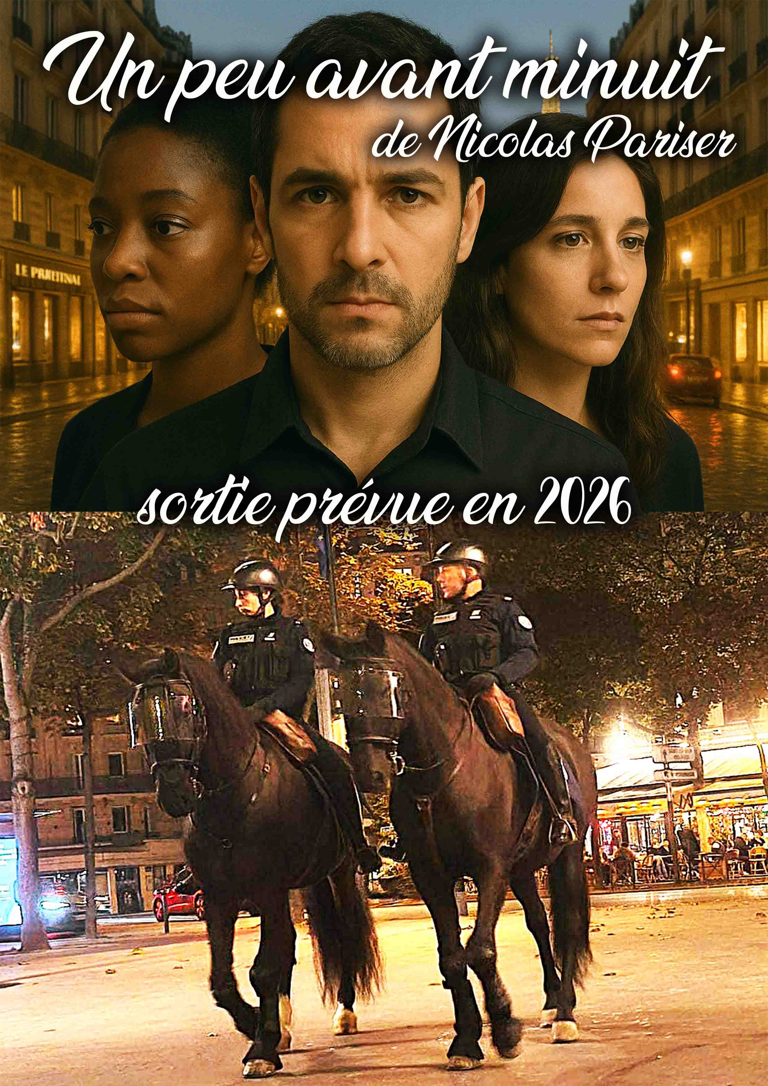 Tournage à Paris avec les chevaux. Police montée CRS à cheval